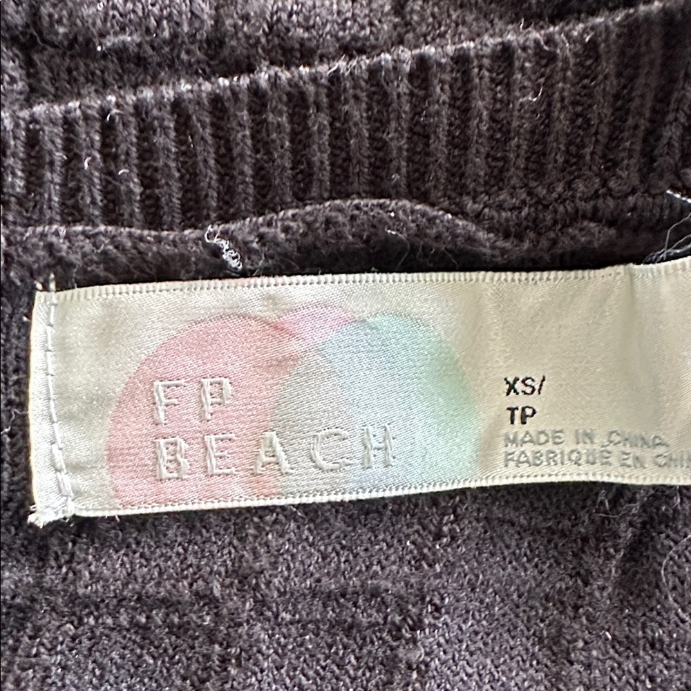 Free People Beach Short and Sweet Mini‎ Dress Black Textured Beach Dress Size XS - Picture 8 of 10